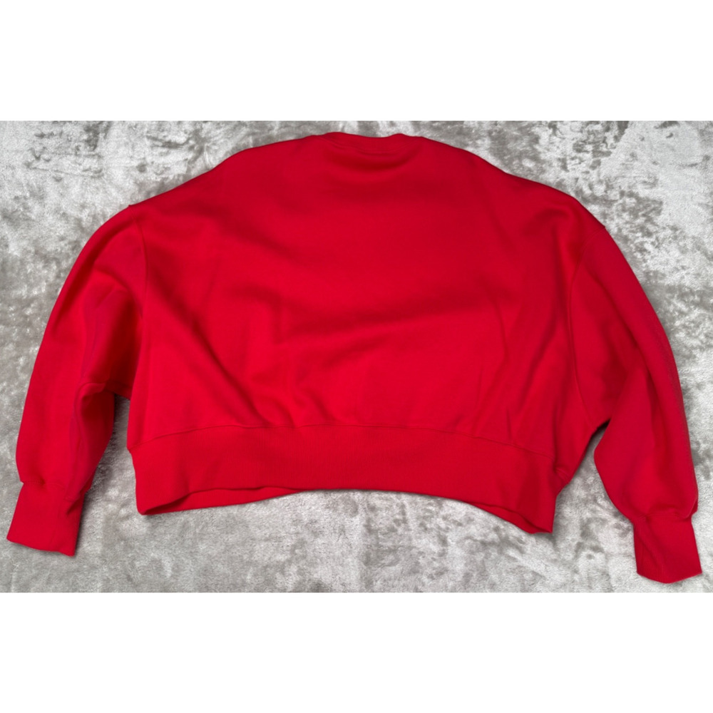 Nike Phoenix Fleece Oversized Crewneck Sweatshirt University Red Womens Size L - Picture 2 of 8